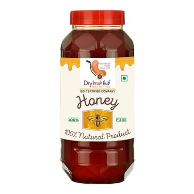 Dry Fruit Hub 100% Pure Honey 500gms | Shahad | PURITY CERTIFIED BY FOOD CERT.IND LAB | Raw Organic Honey | Multifloral Wild Honey With Every Bottle Unique Serial Number Provided By AGMARK OF INDIA (APIS DORSATA BEE HONEY,)