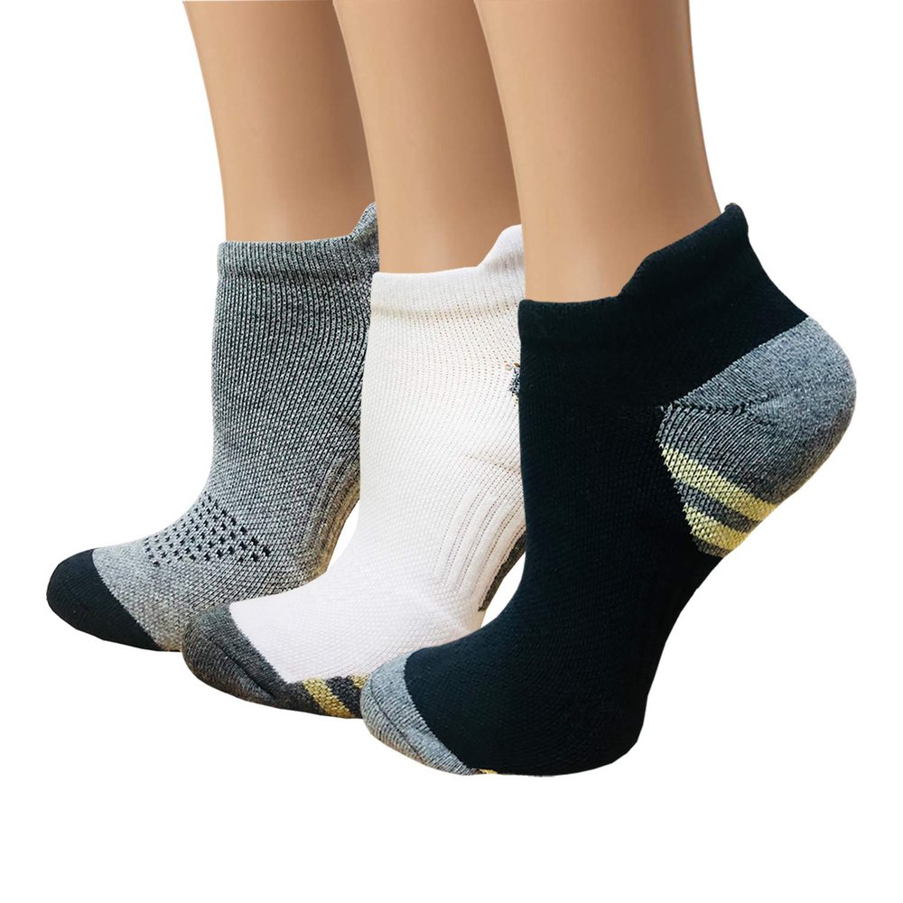 Copper Plantar Fasciitis Running Compression Socks for Men & Women 3/6 Pairs Arch Support Ankle Socks for Athletic&Travel