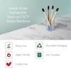 Wild & Stone Adult|Firm Bristle Organic Bamboo Manual Toothbrush|Four Handle Patterns|Firm Fibre Bristles|100% Biodegradable Handle|Vegan Eco Friendly Bamboo Toothbrushes,Beige view 4