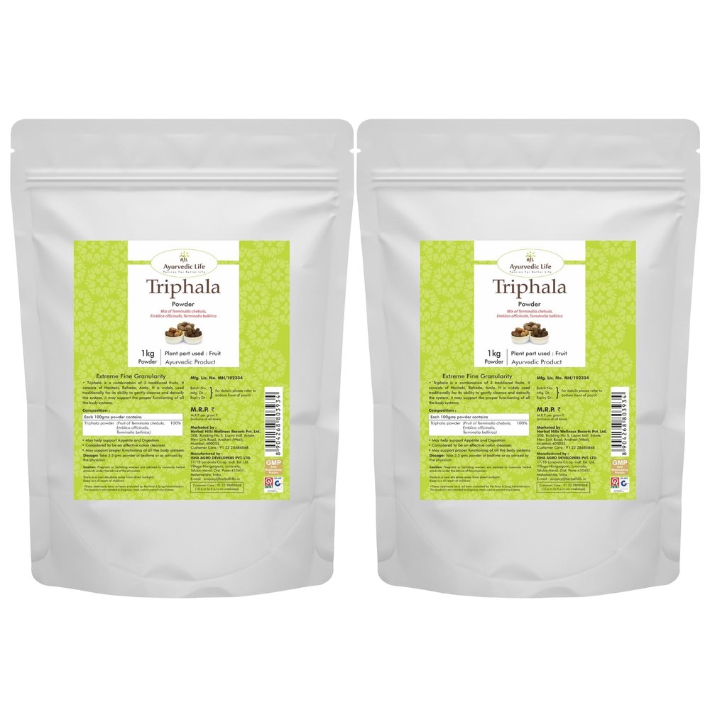 Ayurvedic Life Triphala Powder - 1 kg Value Pack of 2