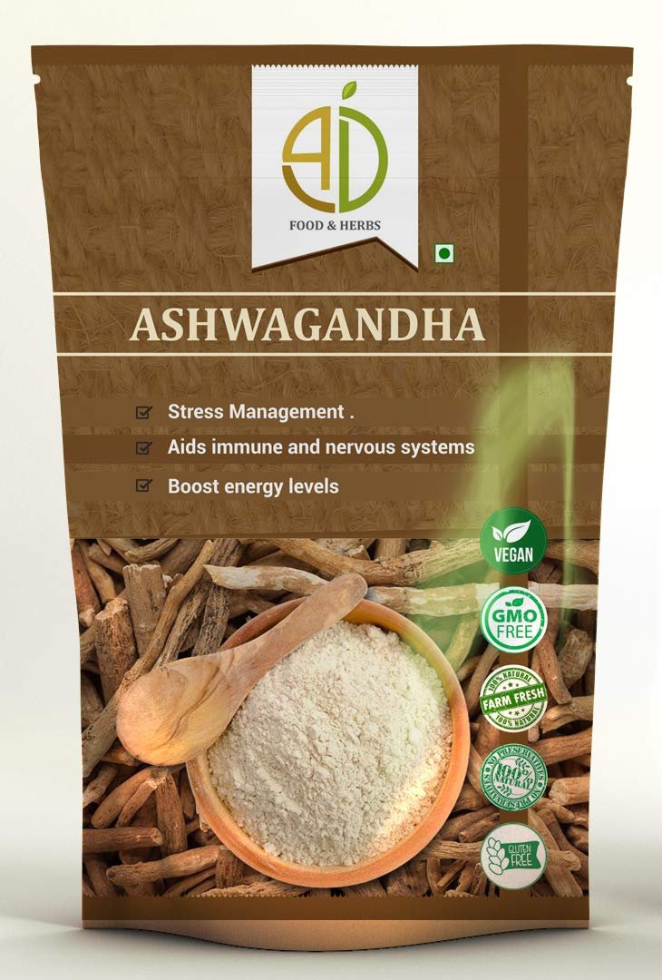 A D Food & Herbs Organic Ashwagandha/Withania Somnifera/Indian Ginseng Roots (250 Gms)