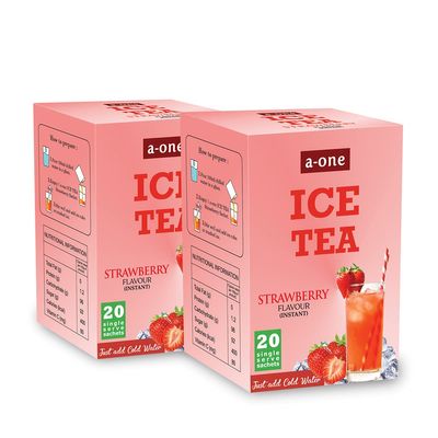 A-ONE ICE Tea Strawberry Flavour Instant 200Gms (Pack of 2)