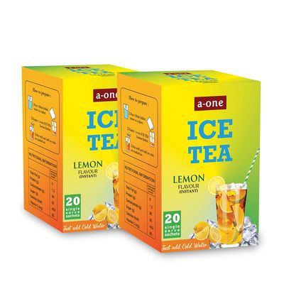 A-ONE ICE Tea Lemon Flavour Instant 200g (Pack of 2)