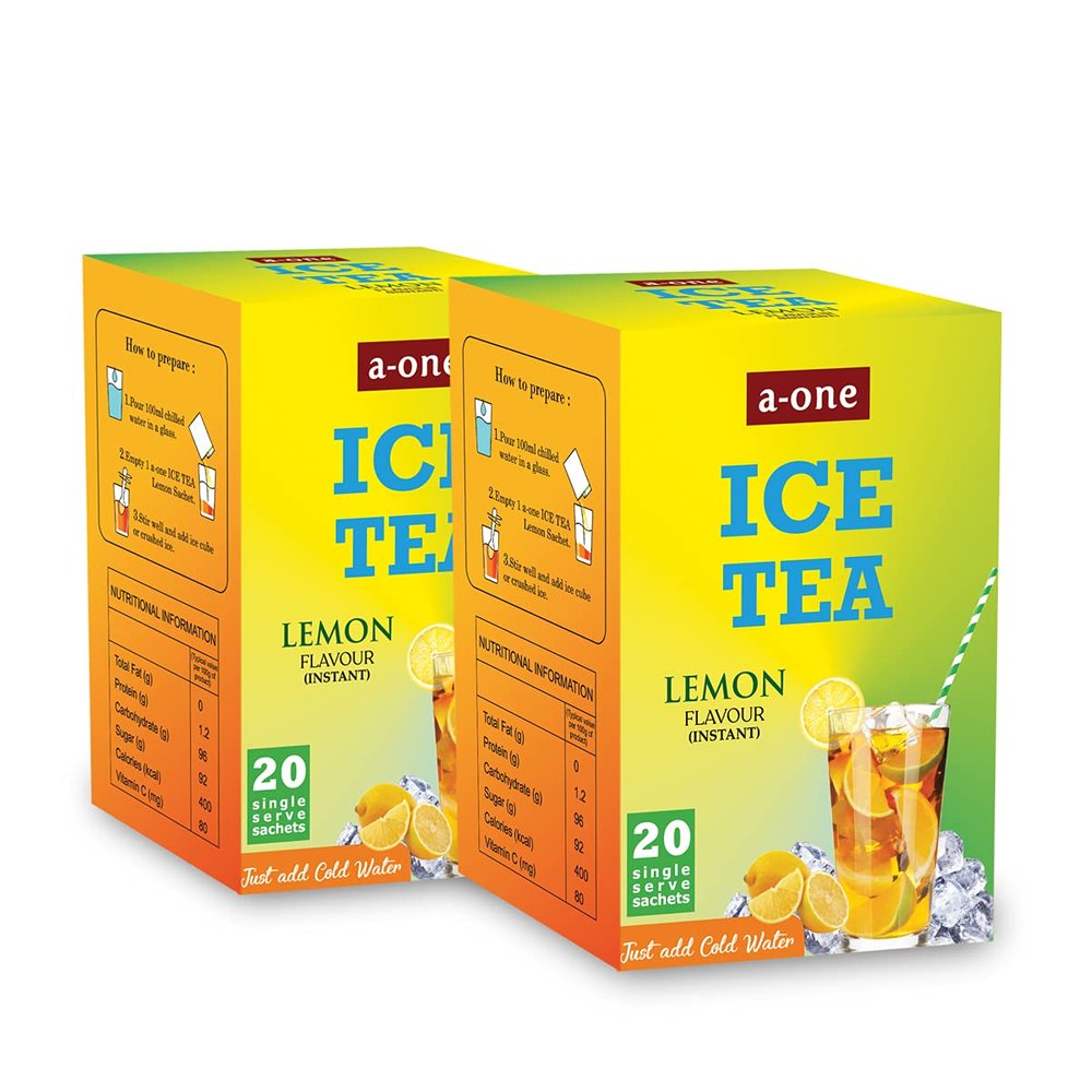 A-ONE ICE Tea Lemon Flavour Instant 200g (Pack of 2)