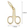 3 Packs Eyebrow Tweezers, Scissors Shaped Eyebrow Straight Tip Tweezers Clip, Flat Tip Tweezers Hair Plucker, Straight Tip Hairgripping Eyebrow (Gold Plated) view 2