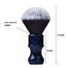 Je&Co Luxury Synthetic Shaving Brush With Aesthetic Resin Handle, 24mm Extra Dense Knot (Blue) view 4