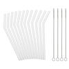Reusable Clear Silicone Straws for Toddlers & Kids - 12 pcs Flexible Short Drink 6.7" Straws for 6-12 oz Yeti/Rtic/Ozark Tumblers & 4 Cleaning Brushes - BPA Free, Eco-Friendly,no Rubber Tast view 2