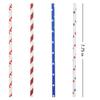 ALINK American Flag Red Blue White Paper Straws, 100 Biodegradable Straws for Memorial Day /4th of July, Super Bowl, Patriotic Party, Americana Themed Party Celebration and Holiday: Blue Red view 3