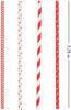 ALINK Biodegradable Red Paper Straws Bulk - 100 Dots/Stripes/Waves Straws for Beverage, Christmas, Holiday, Birthday, Wedding, Baby/Bridal Shower, Party and Decoration view 2