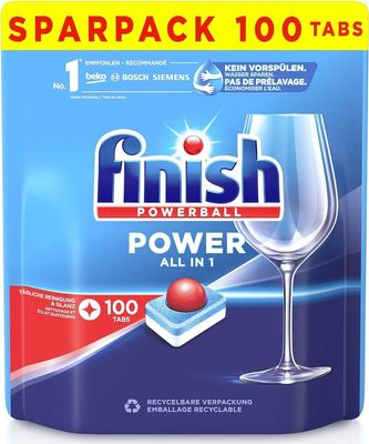 Finish Dishwasher 'All in 1 Power' Regular - 100 Tablets