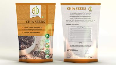 A D FOOD AND HERBS Organic Chia Seeds (200 GMS)