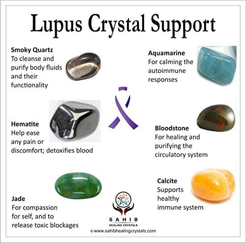 Sahib Healing Crystals Lupus Crystal Support Tumbled Stones Set for Reiki Healing & Vastu Correction Charged by Reiki Grand Master & Vastu Expert
