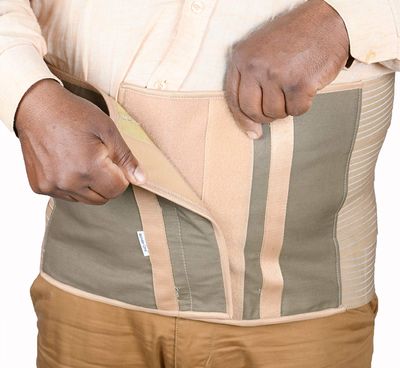 Wonder Care Plus Size Bariatric Abdominal Binder Obesity Girdle Belt for Overweight Men & Women with Large Belly Big Stomach Waist Compression Wrap (SIZE 4)