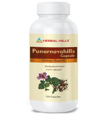 Herbal Hills Punarnava capsules (120 Capsules (Pack of 4))