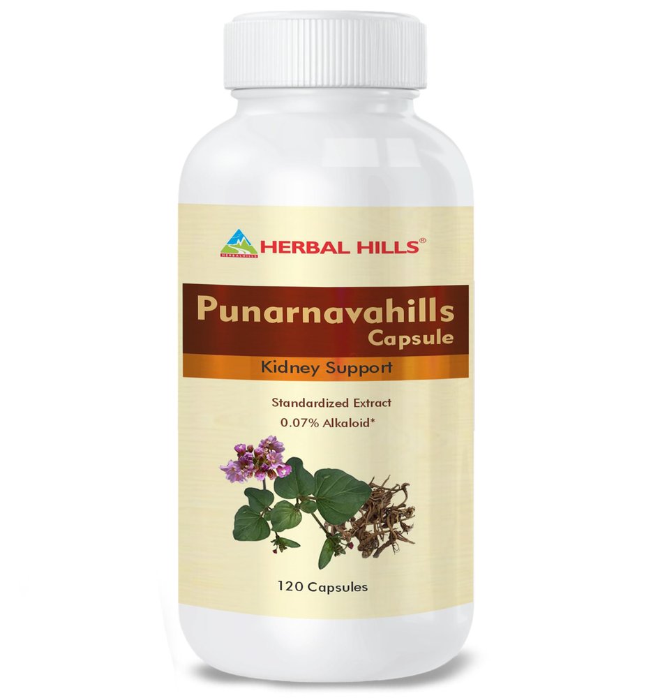 Herbal Hills Punarnava capsules (120 Capsules (Pack of 4))