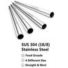 RKPM Stainless Steel Straws, Reusable Drinking Straws Eco-Friendly Straight and Bend Straws for 250-800 ML Tumblers Cups Mugs Cold Beverage with FDA Grade (4 Bend Straw with Cleaning Brush Silver) view 3