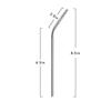 RKPM Stainless Steel Straws, Reusable Drinking Straws Eco-Friendly Straight and Bend Straws for 250-800 ML Tumblers Cups Mugs Cold Beverage with FDA Grade (4 Bend Straw with Cleaning Brush Silver) view 4