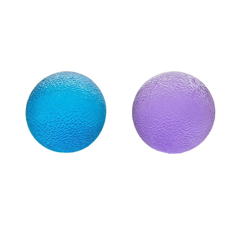 2pcs Silicone Grip Ball Hand Exercise Ball Therapy Balls for (Blue and Purple)