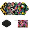 7pcs Pack Cloth Pads Including 1pc Mini Wet Bag +6pcs 8 Inch Bamboo Charcoal Cloth Menstrual Pads/Reusable Sanitary Pads/Mama Panty Liners view 1