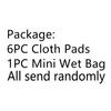 7pcs Pack Cloth Pads Including 1pc Mini Wet Bag +6pcs 8 Inch Bamboo Charcoal Cloth Menstrual Pads/Reusable Sanitary Pads/Mama Panty Liners view 3