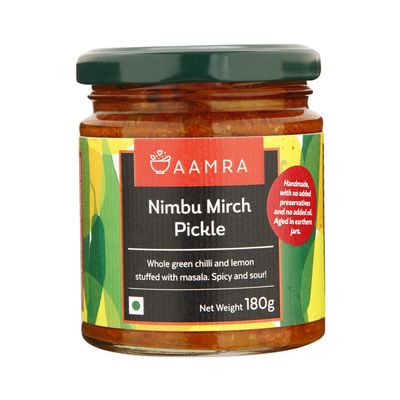 Aamra Homemade Traditional Nimbu Mirch Pickle-180 Grams