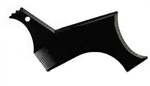 AASA Beard Shaping and Styling Template Tool for Men and Boys Black Pack of 1(PVC)