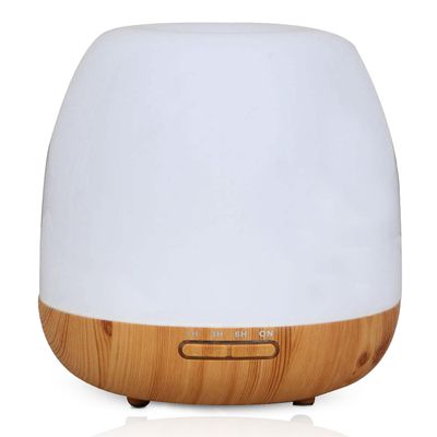 Allin Exporters 500ml Aromatherapy Diffuser with 7 Color Changing LED Lights 4 in 1 Ultrasonic Humidifier Essential Oil Cool Mist Aroma Timer for Home Baby Bedroom Office (1Pc, Multicolour)