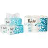 Amazon Brand - Presto! 2 Ply Facial Tissue Soft Poly Pack - 200 Pulls (Pack of 3) & Amazon Brand - Presto! 3 Ply Toilet Paper/Tissue Roll - 12 Rolls (300 Sheets Per Roll) Combo view 1