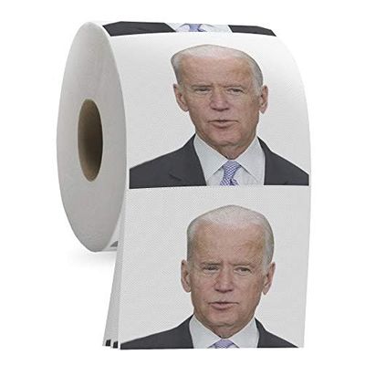 Joe Biden Toilet Paper Roll - Funny Political Novelty Gag Gift - 3 Ply Bathroom Tissue 200 Sheets in Each Roll - Laugh Out Loud Joke with Image Printed on Every Sheet | Hilarious White Elephant Idea