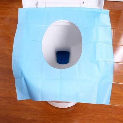 Buckle Up Disposable Toilet Seat Covers - Set of 12 - Blue