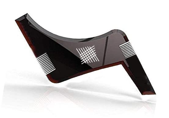 AASA Beard Grooming and Trimming Comb Beard Styling Accessories for Saloon Use for Men and Boys Black Pack of 1 (Z-Shape Beard Comb Black)