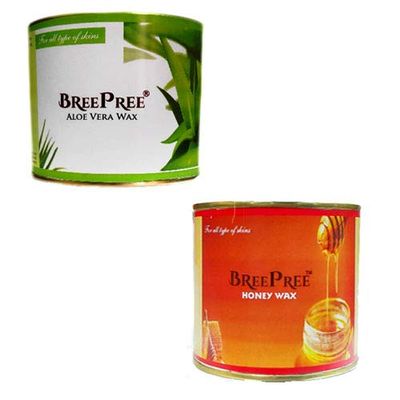 BREEPREE Aloe Wax 600gm + Honey Wax 600gm Wax for Hair Remover