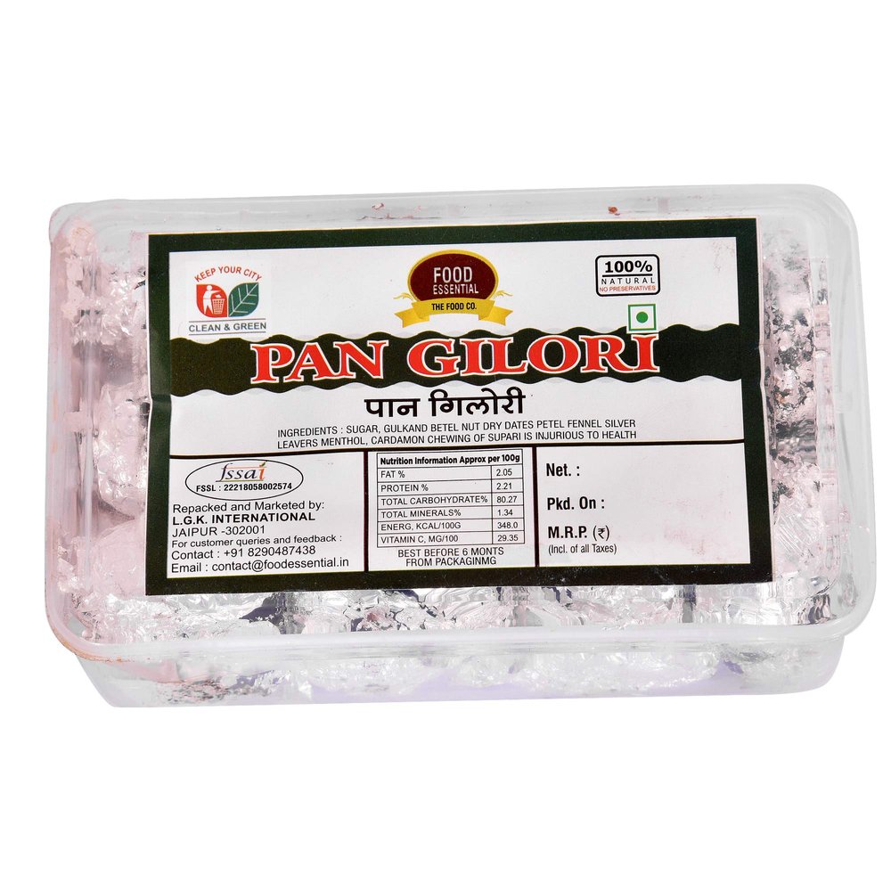 FOOD ESSENTIAL Pan Gilori [Mouth Freshener, Paan Mukhwas, After-Meal Mukhwas,Paan Khajoor] 200 Pcs.