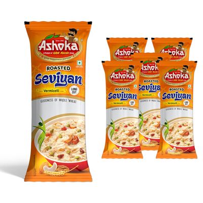 Ashoka Wheat Vermicelli 100g Pack 6 Pieces, Thin Roasted Sewaiyan