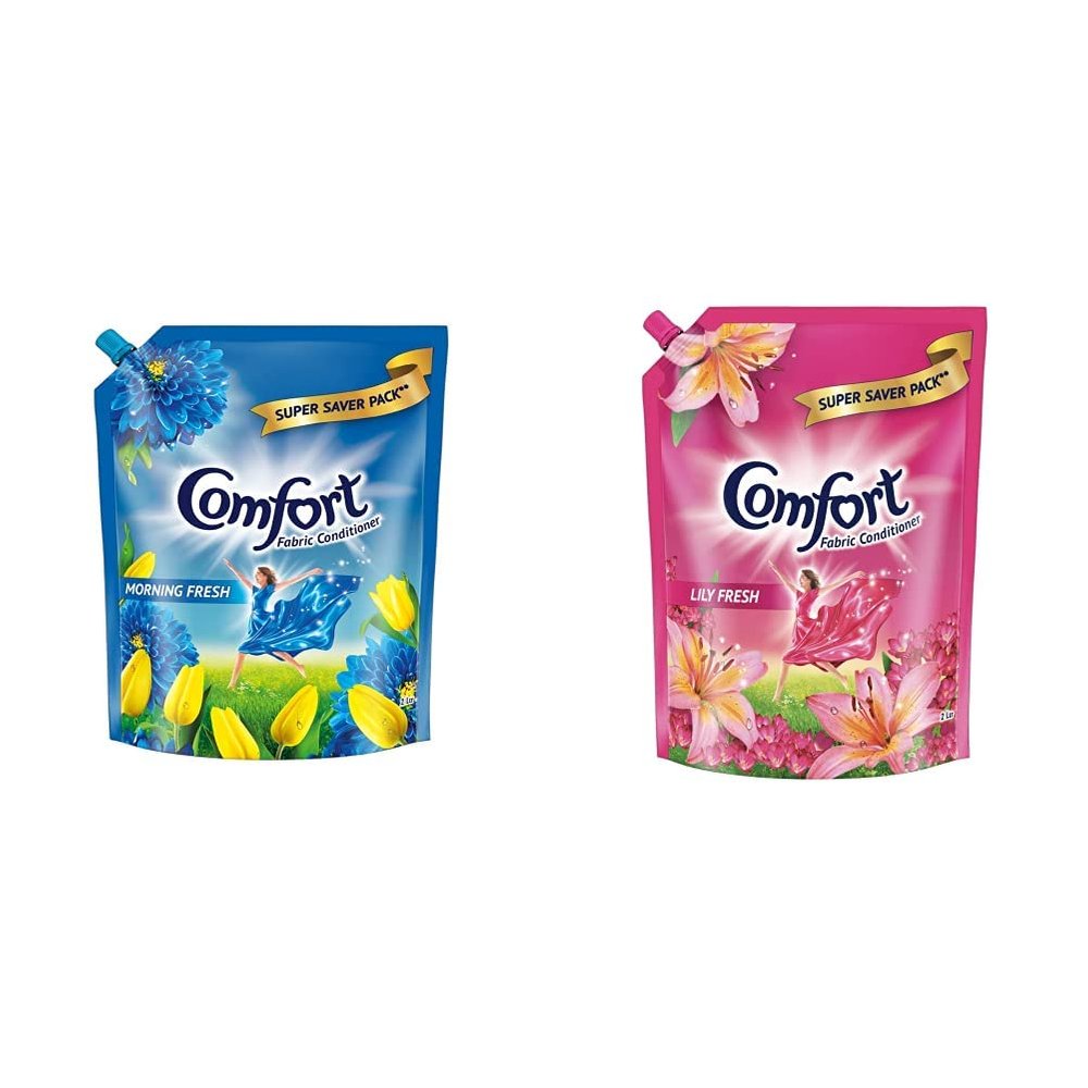 Comfort After Wash Morning Fresh Fabric Conditioner Pouch - 2 L & After Wash Fabric Conditioner Pouch - 2 l Combo