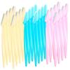 24 Pieces Eyebrow Razor Shaper Trimmer Shaver Women Men Facial Razor with Precision Cover by ACKLLR,Green Pink Yellow view 1