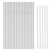 OKGD Set of 20 Stainless Steel Straws Long 8.5 Inch Drinking Metal Straws Reusable Drinking Straws for 20 OZ (20 Straight| 5 Brushes) view 1