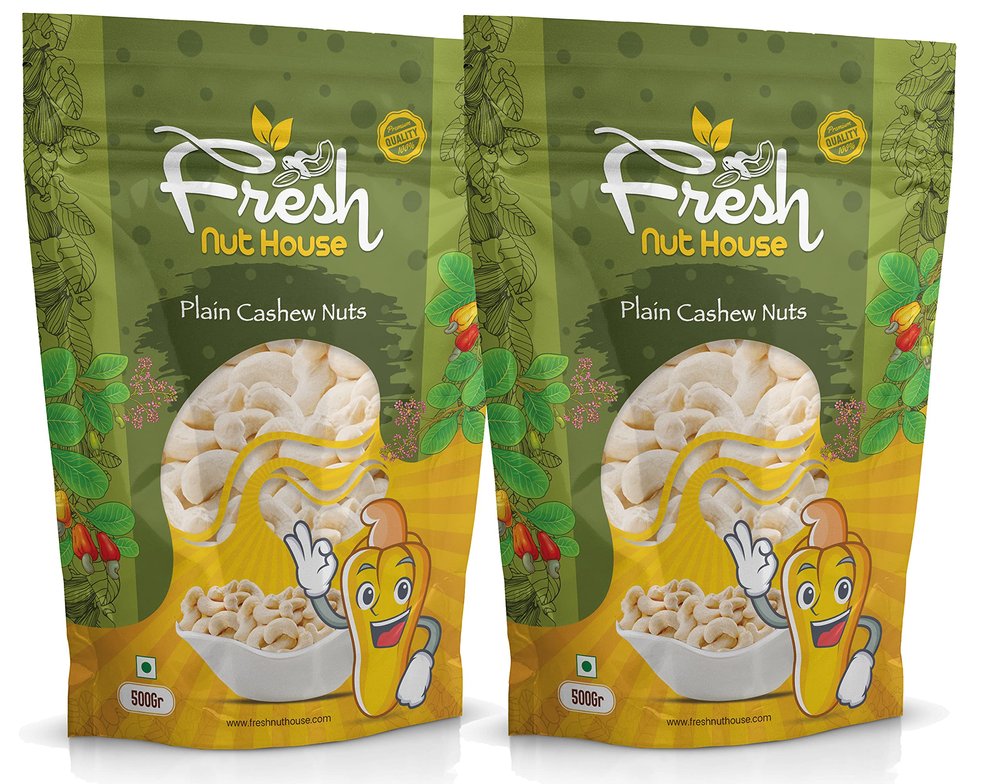 Fresh Nut House Premium Whole Kerala Origin Plain Cashew Nut, 1 Kilogram