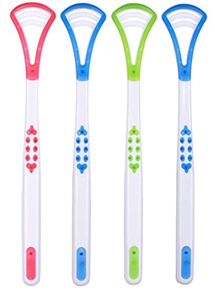 Garden Of Arts Tongue Cleaner Scrapers For Oral Care Tounge Scrapers Manual Brush Great For Adult Kids (Pack Of 2),Multicolour