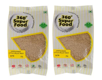 360 Super Food Unpolished Little Millet Rice (Pack of 2)