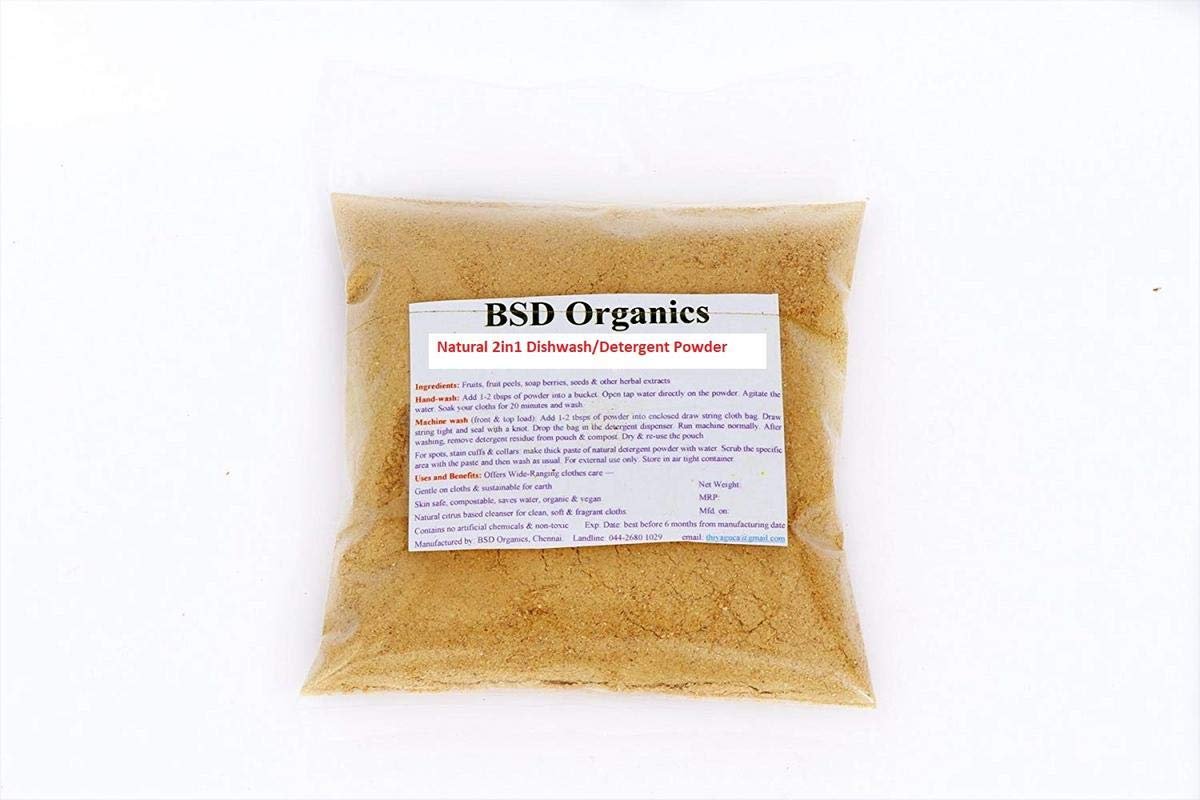 BSD Organics CleanY 2in1 Natural Herbal Washing powder for Dish wash & Cloth Wash - 700 Grams