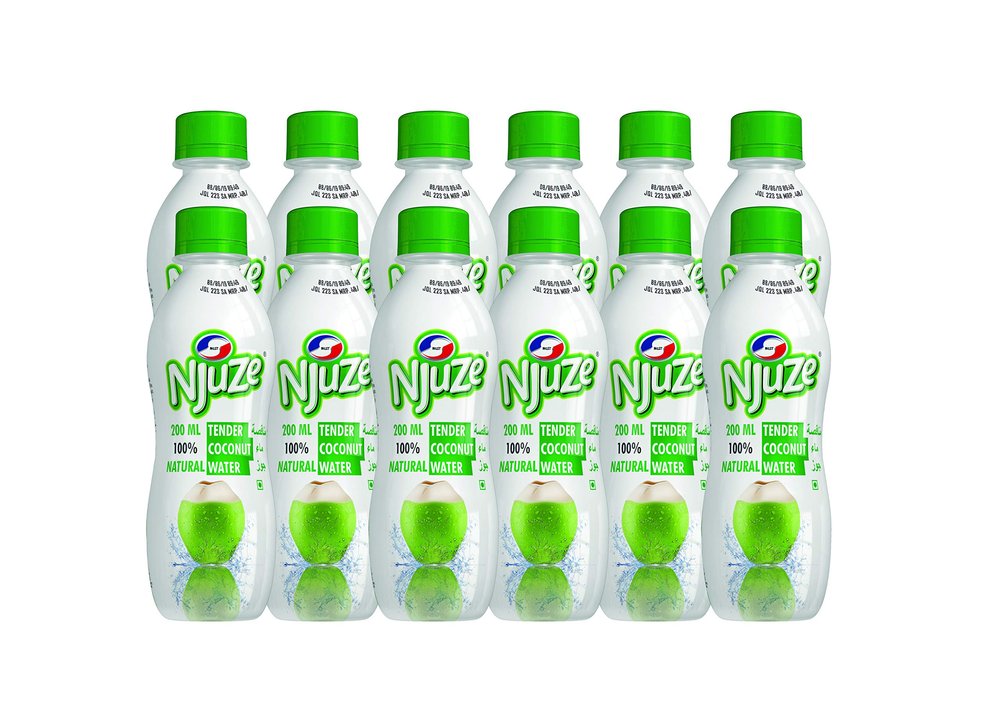 Njuze 100% Natural Tender Coconut Water Drink 200ml,(Pack of 12)