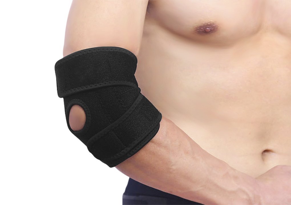 1 PC Adjustable Compression Recovery Elbow Brace Support Anti-Slip Fitness Sports Protection Gear Elbow Pad Guard for Sprain, Pain Relief, Tendonitis, Tennis&Golf Elbow Treatment