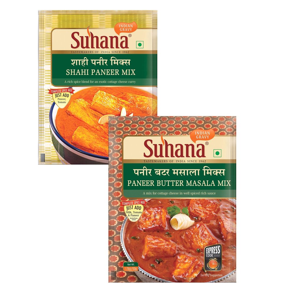 Suhana Shahi Paneer 50g + Paneer Butter Masala 50g - Pack of 9