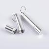 Heallily 2Pcs Mini Keychain Medicine case Pocket Pill Box Medicine Storage Holder Aluminum Alloy Pill Container for Travel Outdoor (Silver) view 2