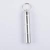 Heallily 2Pcs Mini Keychain Medicine case Pocket Pill Box Medicine Storage Holder Aluminum Alloy Pill Container for Travel Outdoor (Silver) view 3