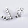 Heallily 2Pcs Mini Keychain Medicine case Pocket Pill Box Medicine Storage Holder Aluminum Alloy Pill Container for Travel Outdoor (Silver) view 4