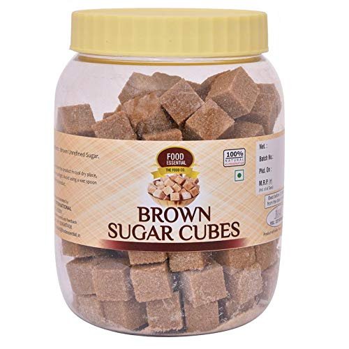 Food Essential Brown Sugar Cubes 1 kg. [Sugar Cubes for Tea & Coffee, No Chemicals, Sulphurless]