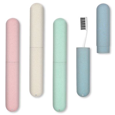 NEXCURIO Plastic 4 Pack Travel Toothbrush Case, Nexcurio Portable Breathable Toothbrush Holder For Travel/Camping/School/Home, Green