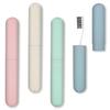 NEXCURIO Plastic 4 Pack Travel Toothbrush Case, Nexcurio Portable Breathable Toothbrush Holder For Travel/Camping/School/Home, Green view 1
